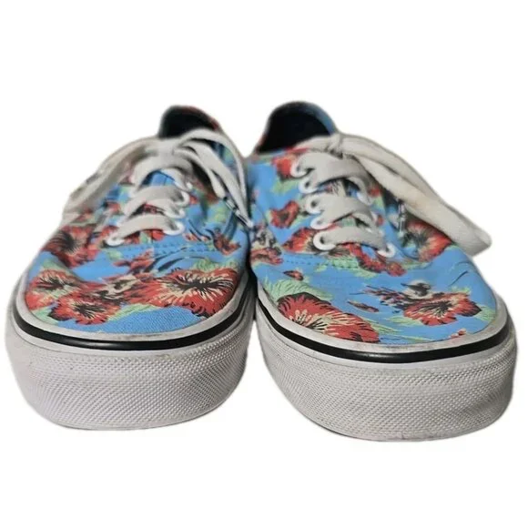 VANS Aloha Yoda Star Wars Blue Floral Shoes Men Size 8 Womens Size 9.5 #TB4R